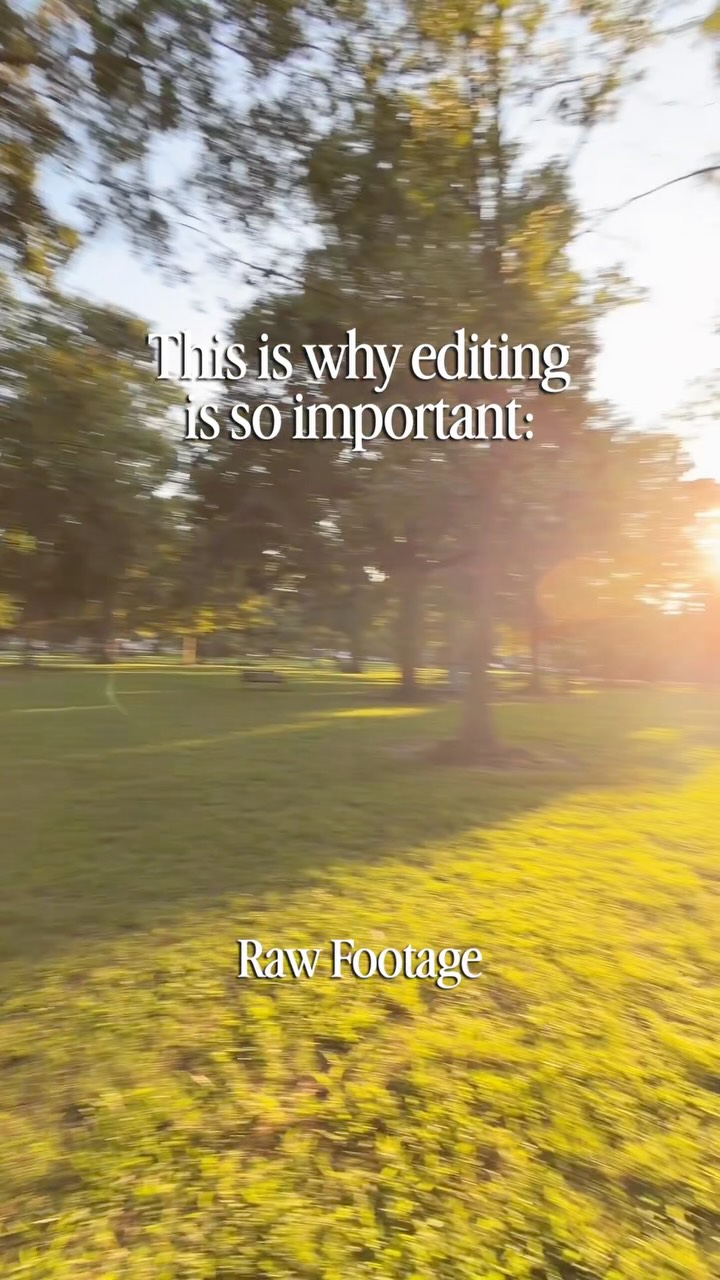 See what a difference editing can make? 🙂‍↕️

All jokes aside, hit me up if you need some videos edited 😉